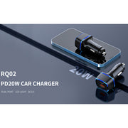 Recci Car Charger PD 20W Led Light - iCase Stores