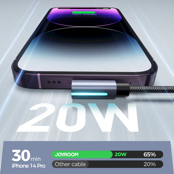 Joyroom Type-C to Lightning Right Angle Fast Charging Data Cable 1.2M