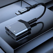 Recci  2-in-1 Type-C Charging & Audio Aux Audio Adapter