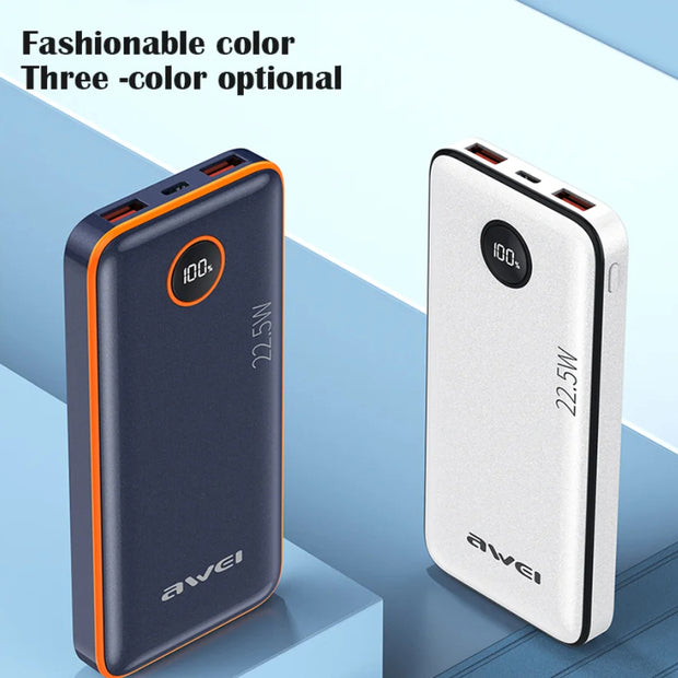 Awei Super Fast Charger Power Bank With Led Display 10000mAh / 22.5W