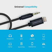 Powerology Aluminum Braided Lightning to 3.5mm Aux Cable 1.2m