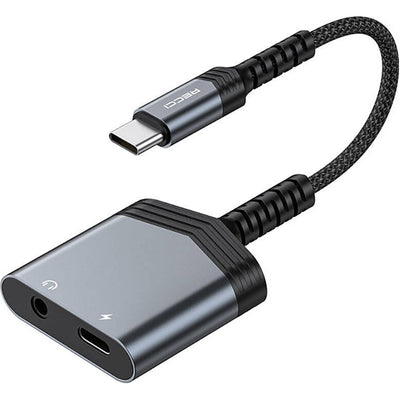 Recci  2-in-1 Type-C Charging & Audio Aux Audio Adapter