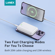Lanex Mini Magnetic Fast Charging Power Bank 5000mAh