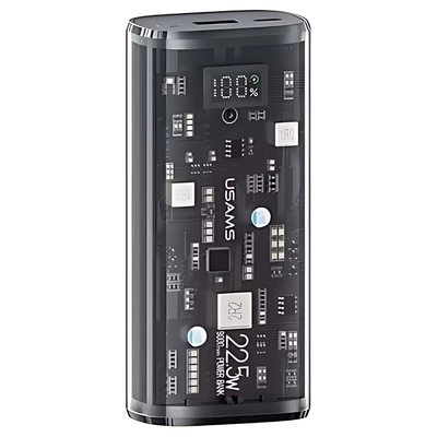 Usams Dual-Port Transparent Digital Display Fast Charging Power Bank 9000mAh - iCase Stores