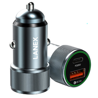 Lanex PD20W+QC3.0 Fast Charging Car Charger