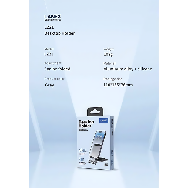 Lanex Metal Fold Desktop Holder