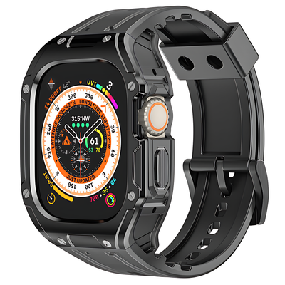 Luxury Modification Kit Silicone Band with Case Rugged for Apple Watch