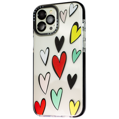 Colorful Hearts Fashion Clear Case - iCase Stores