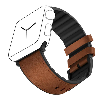 Venturx Genuine Leather Strap for Apple Watch - Brown - iCase Stores
