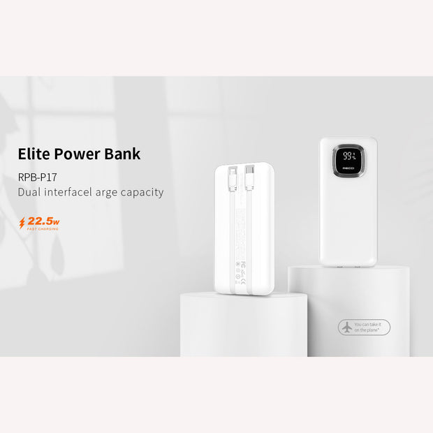 Recci Elite 20000mAh Power Bank 22.5W with Digital Display