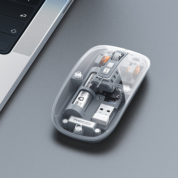 Recci Space Capsule Series Multimode Wireless Transparent Design Mouse