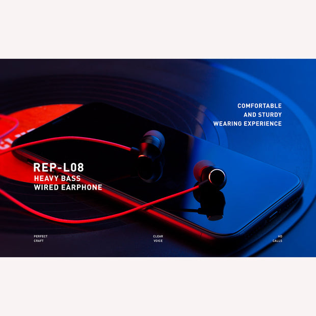 Recci Heavy Bass Wired Earphone (HD Sound Quality) 3.5mm