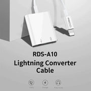 Recci Lightning to Lightning and DC 3.5mm Converter (Support Call function)