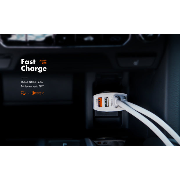 Recci Car Charger 4 USB Outputs 30W