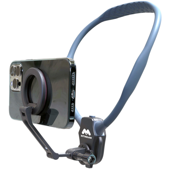 Majentik Magnetic Neck Holder 360° Rotation – Hands-Free Mount for Smartphones & Action Cameras