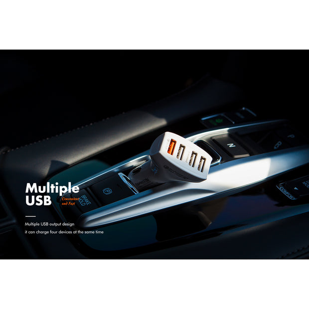 Recci Car Charger 4 USB Outputs 30W