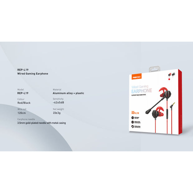 Recci Wired Gaming EarPhone 120cm