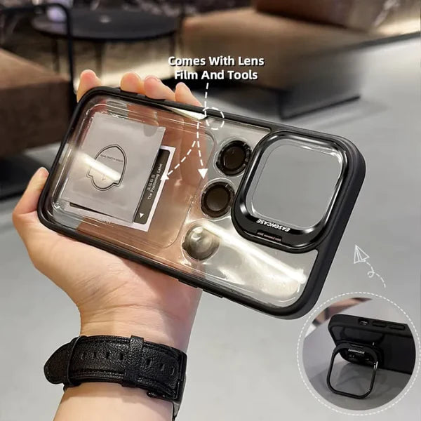 Luxury Case With Matching Metallic Lens Protector & Stand - iCase Stores