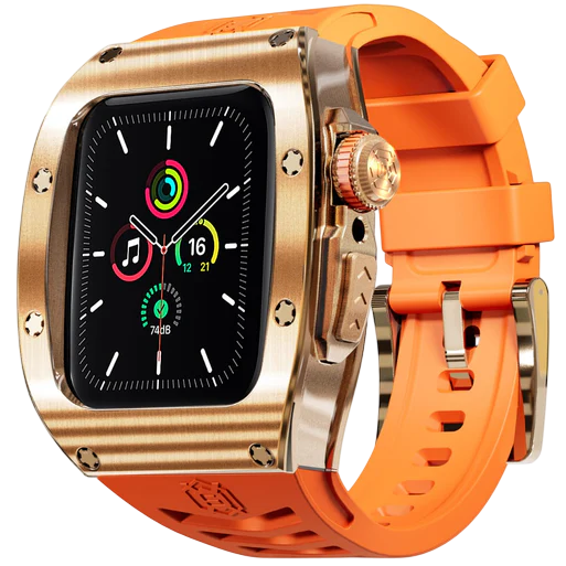Heavy Duty Stainless Steel Rubber Case for Apple Watch