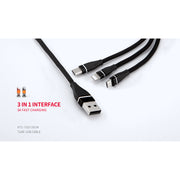 Recci 3 In 1 Fast Charging Cable 120cm