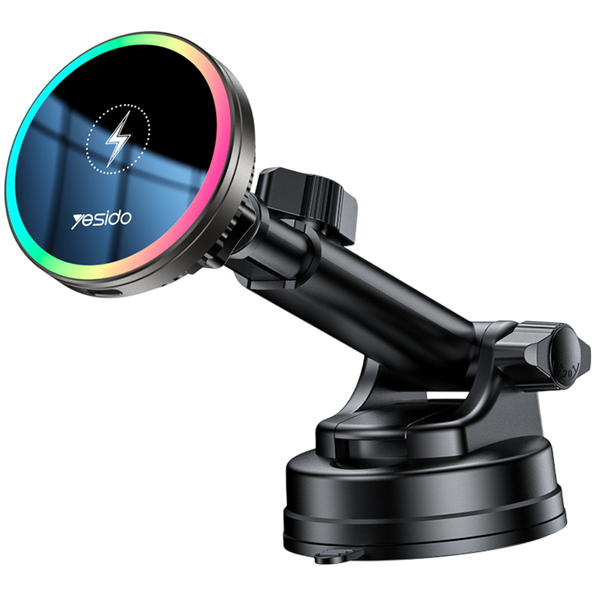 Yesido 15W Magnetic Wireless Car Charger with Cooling Fan