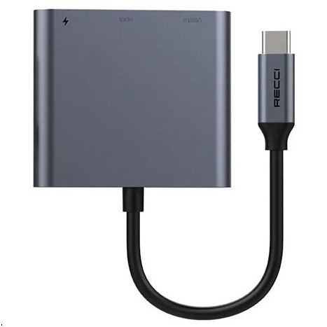 Recci 3 In 1 Hub (Type C / HDMI / USB) 3.0 USB Hub