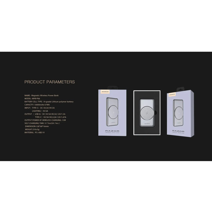 Maxco Razor MagSafe Power Bank PD 20W /  10000mAh - iCase Stores