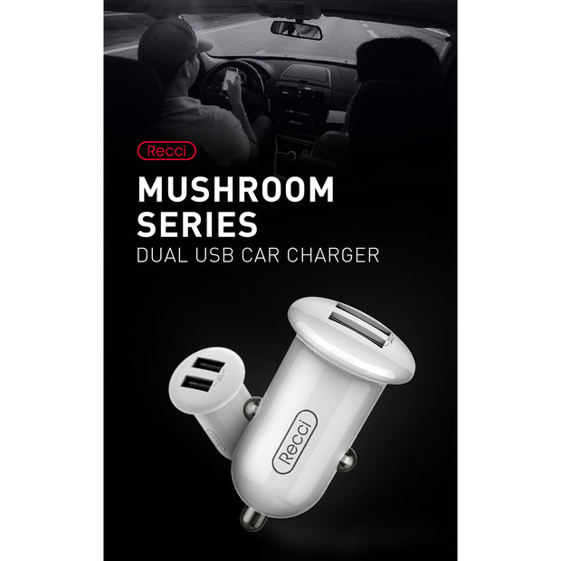 Recci Mushroom Dual ports Car Charger