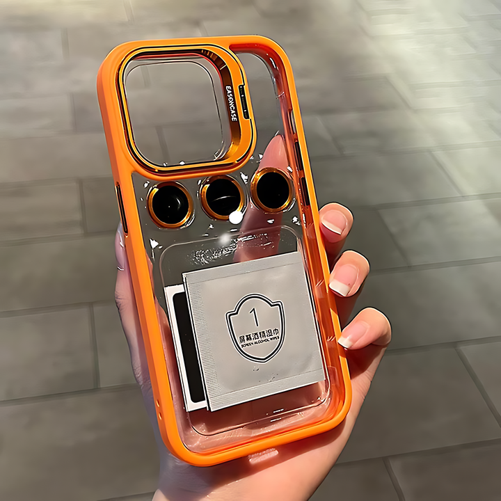 Luxury Case With Matching Metallic Lens Protector & Stand - iCase Stores