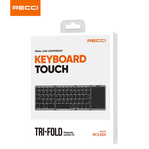 Recci Triple Folding Touch Bluetooth Keyboard