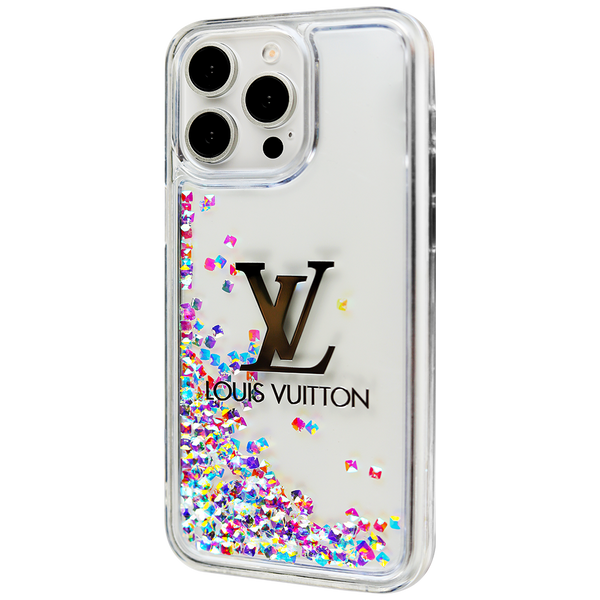 Transparent Glitter With Floating Crystals Case