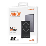 Recci Armor Wireless Magnetic Power Bank PD20W