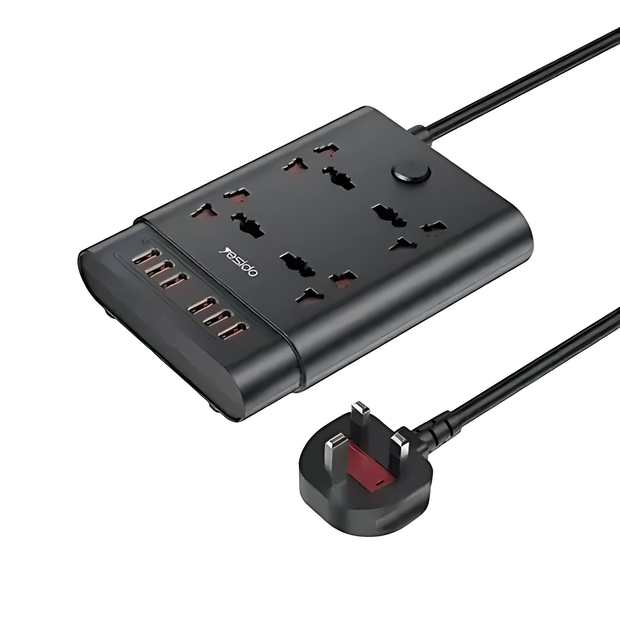 Yesido 10 In 1 Power Socket with 6 USB Ports 2M - iCase Stores