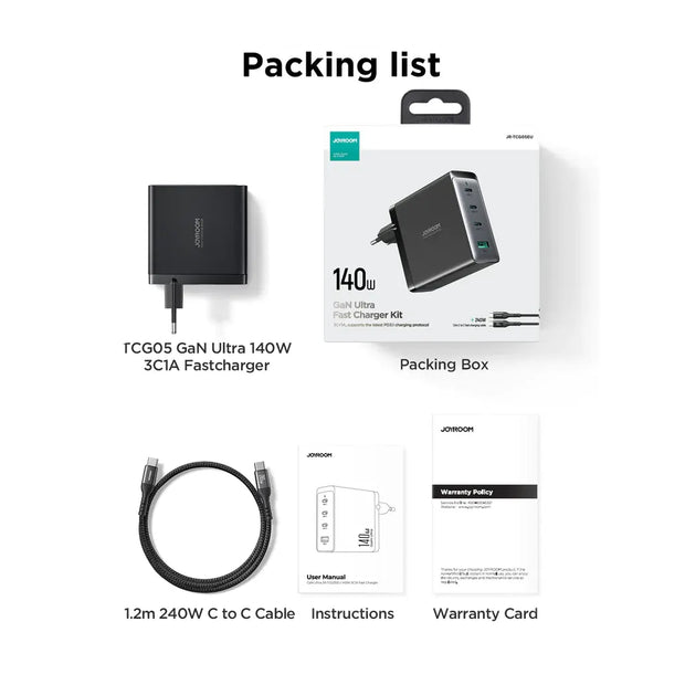 Joyroom GaN Ultra Fast Charger Supports the Latest PD3.1 Charging Protocol 140W