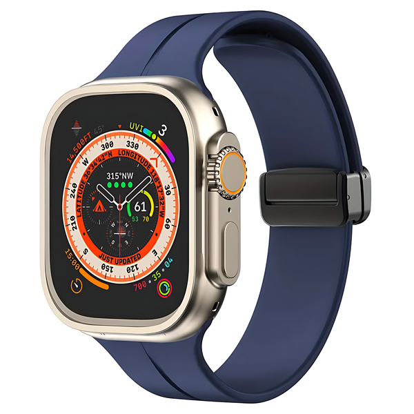 Solid Color Magnetic Buckle Silicone Watch Band For Apple Watch - iCase Stores