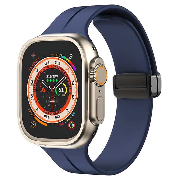 Solid Color Magnetic Buckle Silicone Watch Band For Apple Watch - iCase Stores