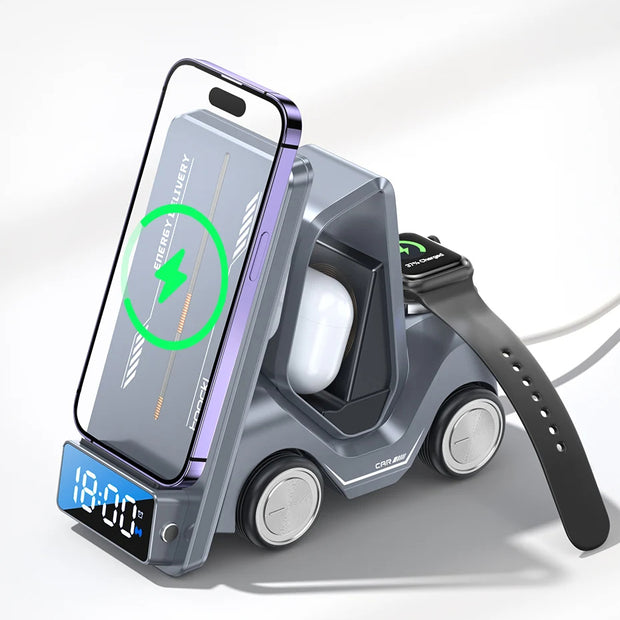 Toocki 5 In 1 Multifunctional Wireless Charging With Alarm Clock