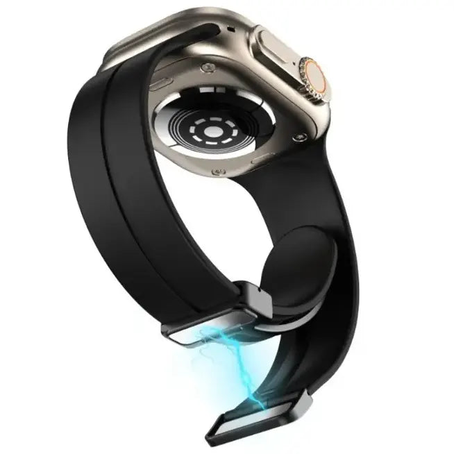 Solid Color Magnetic Buckle Silicone Watch Band For Apple Watch - iCase Stores