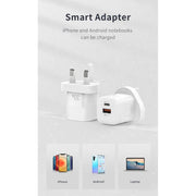 Recci Gan Dual Output Wall Charger 33W (UK Plug)