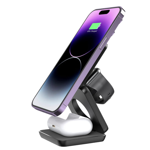 Green 3-in-1 Magnetic Charging Stand Foldable Wireless Charger