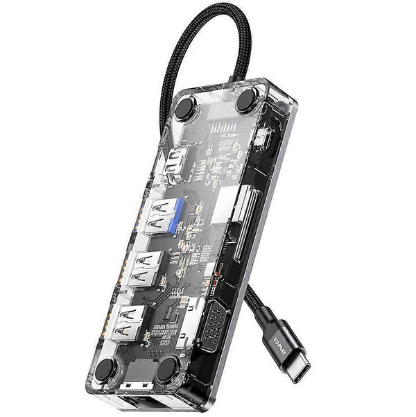 Awei 9-in-1 Transparent Type-C Docking Station