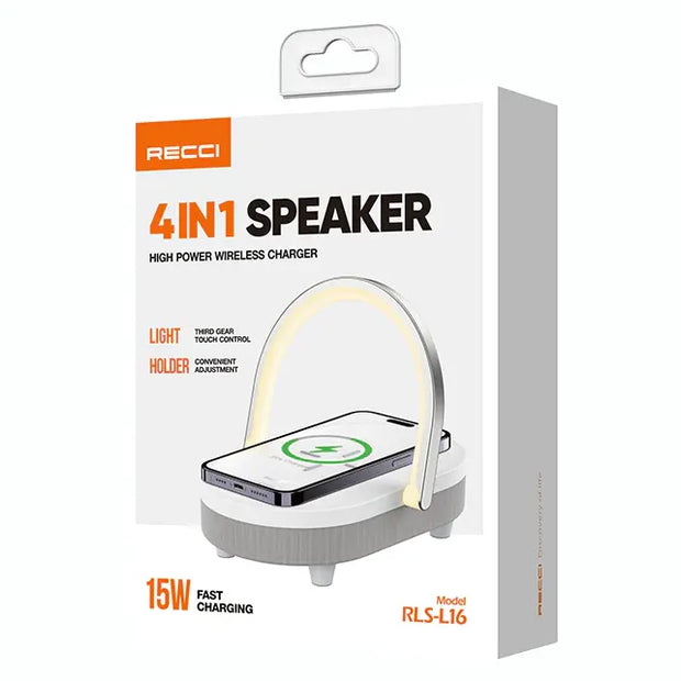 Recci 4 In 1 Speaker Wireless Charger 15W