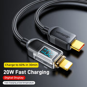 Joyroom 20W Digital Display Fast Charging Cable 1.2m Type-C to Lightning Cable - iCase Stores