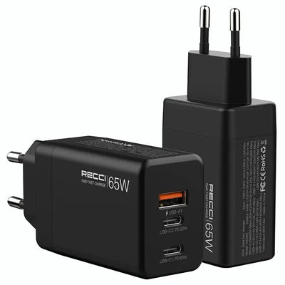 Recci GaN Fast Charger With 3 Port Output 56W