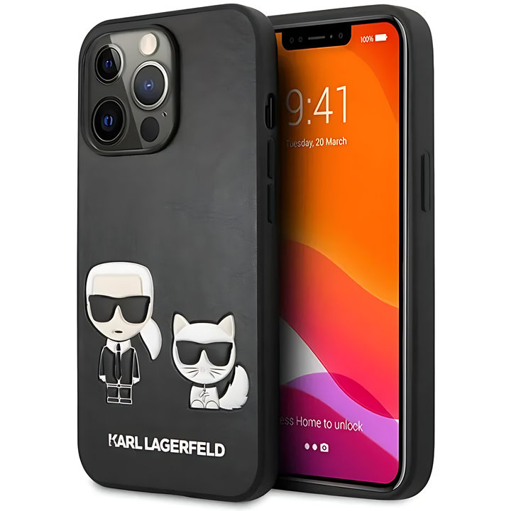 Karl Lagerfeld PU Leather Case Karl & Choupette Bodies Embossed - iCase Stores