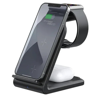 Recci 4 In 1 Desktop Stand Wireless Charger