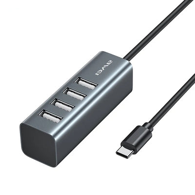Awei Type-C Extender USB 2.0 Docking Station For laptop Tablet Type A Computer Splitter for Data Transmission Charging