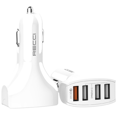 Recci Car Charger 4 USB Outputs 30W