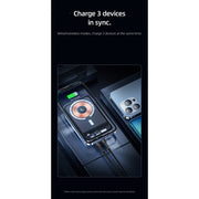 USAMS PD20W+QC3.0 Aluminum Alloy Transparent 15W Magnetic Wireless Power Bank 10000mAh