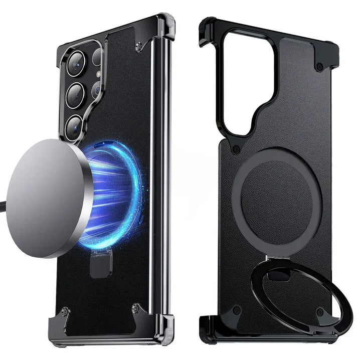 Frameless Leather Case with MagSafe & Kickstand for Samsung - iCase Stores